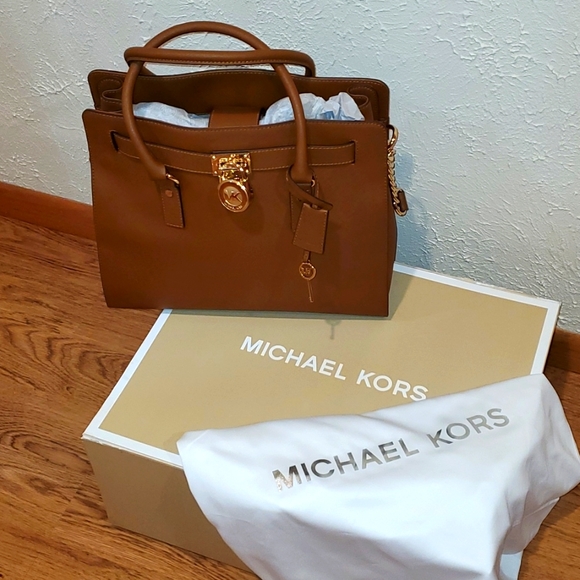 MICHAEL Michael Kors Women's Hamilton East/West Satchel Bag, Luggage, One Size - Picture 2 of 16